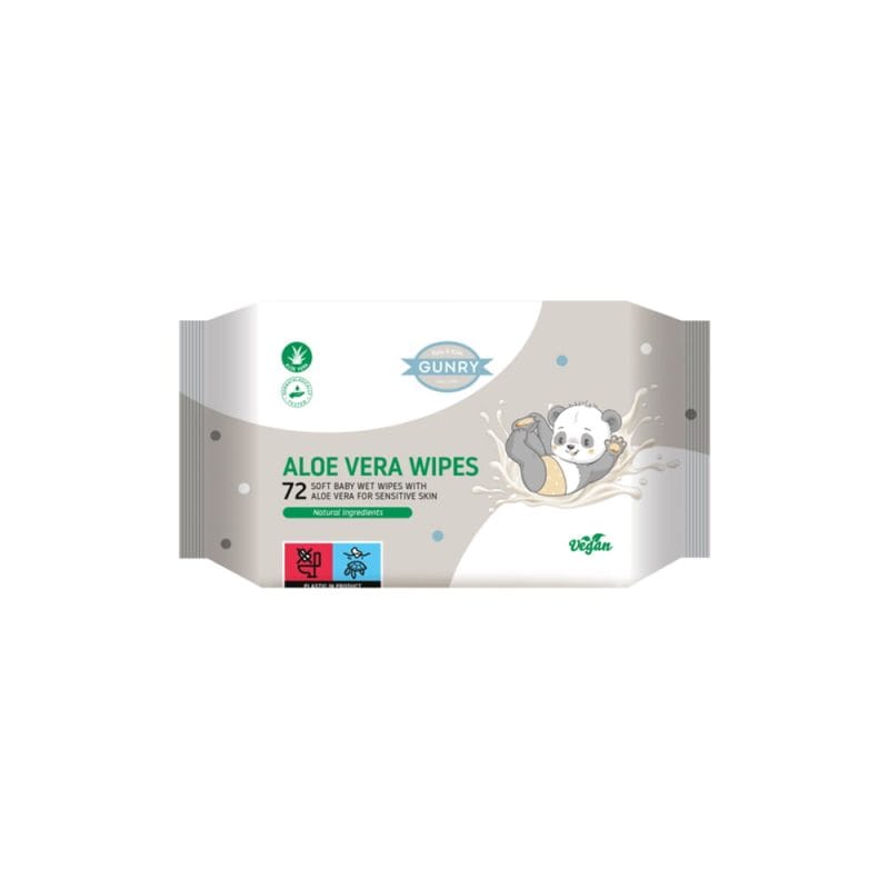 Gunry Baby Aloe Vera Wipes 72-pack