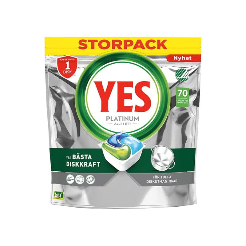YES Platinum Maskindisktabletter 70 st