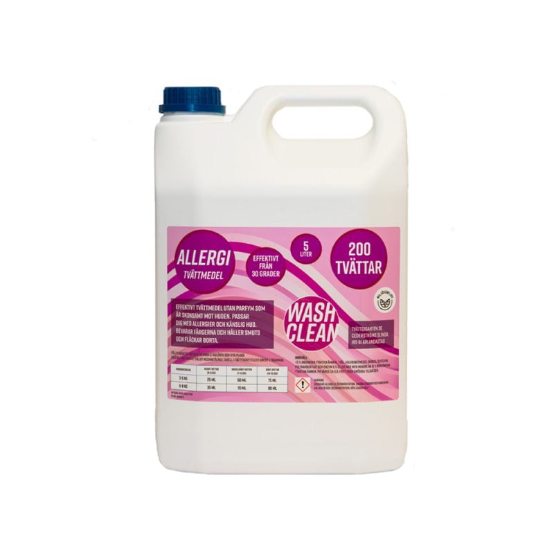 Washclean Allergitvättmedel 5 liter